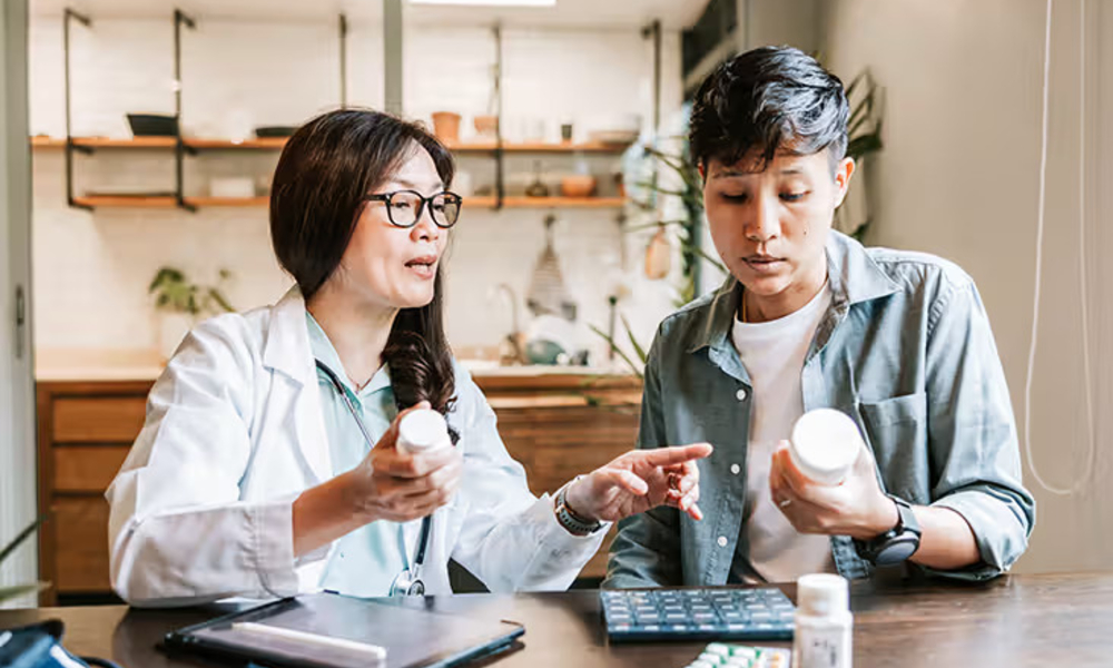 doctor patient discuss hormone therapy feature thumb